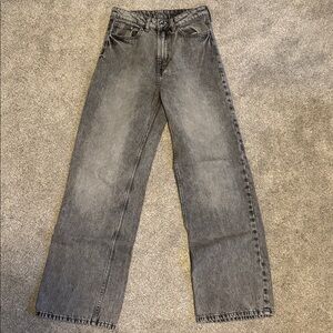 H&M Grey Wash Baggy Jeans Size 26
